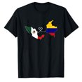 thumbnail image 1 of AALJY Half Colombian Half Mexican Flag Map DNA Mexico Colombia T-Shirt, 1 of 5