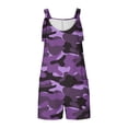thumbnail image 4 of Babysbule Women's Beach Printed Overall Jumpsuit Suspender One Piece Sleeveless Wide Leg Shorts Rompers With Pockets, 4 of 6