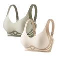 thumbnail image 1 of Yuyuzo 2PC Bras for Women Wireless Supportive Seamless Push-Up Bra Color Block Soft Everyday Bras, 1 of 2