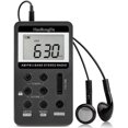 thumbnail image 1 of Mini Radio Stéréo Portable, rechargeable, Récepteur Numérique dsp Am Fm 2 Bandes avec Écouteurs (Noir), 1 of 4