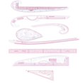 thumbnail image 3 of Règle de Courbe Française Règle de Courbe Tailleurs Règle Outils de Couture pour Créateur de Motifs 8 Pcs, 3 of 8