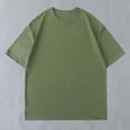 thumbnail image 2 of Pisexur T Shirts for Man , Hommes Couleur Unie Mode Décontractée Ventilée Col Rond Exercice Manches Courtes Haut Vert Armée, Chemises de Golf Hommes & Chemises Hommes, 2 of 4