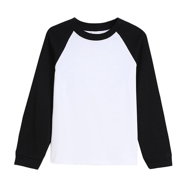 T-shirts Décontractés à Manches Longues pour Filles, Tuniques à Col Rond Basiques, Blouses, Hauts, Tenue Quotidienne