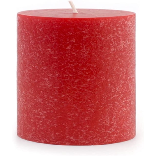 Chandelles Racines Non Parfumées Timberline Chandelle Pilier, 3 x 3 Pouces, Rouge