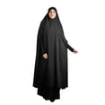 thumbnail image 2 of XZNGL Robe d'Été pour Femmes Robe pour Femmes Été Femmes Musulmanes Islam Couleur Unie Été Abaya Aérée Longue Robe, 2 of 6