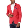 thumbnail image 1 of Azaro Uomo Blazer pour Homme Ajusté Habillé Décontracté Extensible Veston Sport Élégant, Satin Rouge, XXX-Grand, 1 of 3