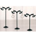 thumbnail image 4 of facefd 3x Iron T Bar Earring Necklace Jewelry Display Stand Rack Black-Wave, 4 of 9