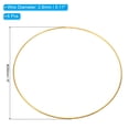 thumbnail image 2 of Unique Bargains Bagues Attrape-Rêves de 9 Pouces, 6 Pcs Anneau Anneau Rond en Métal Macramé Couronne Floral, Or, 2 of 6