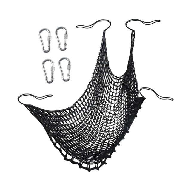 Lipstore Kids Playground Net Climbing Equipment Double Layers Black Treehouse Accessories 3m x 3m