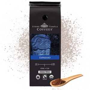Stone Temple Coffees - Espresso, Sol, Rôtissement moyen, certifié biologique et commerce équitable 1lb/454g sac