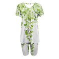 thumbnail image 4 of Blouses pour Femmes, Ensembles de Blouses Décontractées à Manches Courtes Imprimées et Col en V pour Femmes, 4 of 4