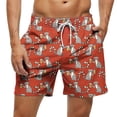 thumbnail image 2 of Kakii Men's Swim Trunks Hawaiian Bathing Mesh Lining Suit Swimsuits Beach Shorts with Pockets, 2 of 6