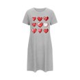 thumbnail image 4 of Kaemgyyd Chemises de Nuit pour Femmes Été Amples Douces Chemises de Nuit Fluides Manches Courtes Chemises de Sommeil Col en V Vêtements de Nuit Robe de Pyjama, 4 of 6