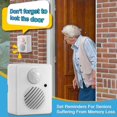 thumbnail image 3 of Motion Activated Sound Voice Player with USB Cable, Battery Powered Motion Sensor Alarm, Download Your Own Audio Files about Christmas Music, Shop, Security Reminder, Drive Out Animals white white, 3 of 5