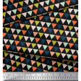 thumbnail image 3 of Soimoi Black Velvet Fabric Triangle Geometric Printed Craft Fabric by the Yard 58 Inch Wide, 3 of 3