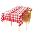 thumbnail image 1 of Nappe Rectangulaire, Nappe en Plastique Vichy Imperméable, Housses de Table Robustes et Essuyables pour Pique-Nique, Plein Air, Camping, 1 of 6