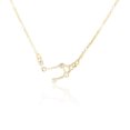 thumbnail image 1 of pitrice Ins Constellations Theme Friendship Necklace Rhinestone Comfortable Delicate with Display Card Pendant for Lover Festival Gifts Libra gold, 1 of 5