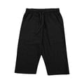 thumbnail image 3 of Men's Long Linen Shorts Below Knee Pocketed 3/4 Summer Drawstring Capri Pant, 3 of 3