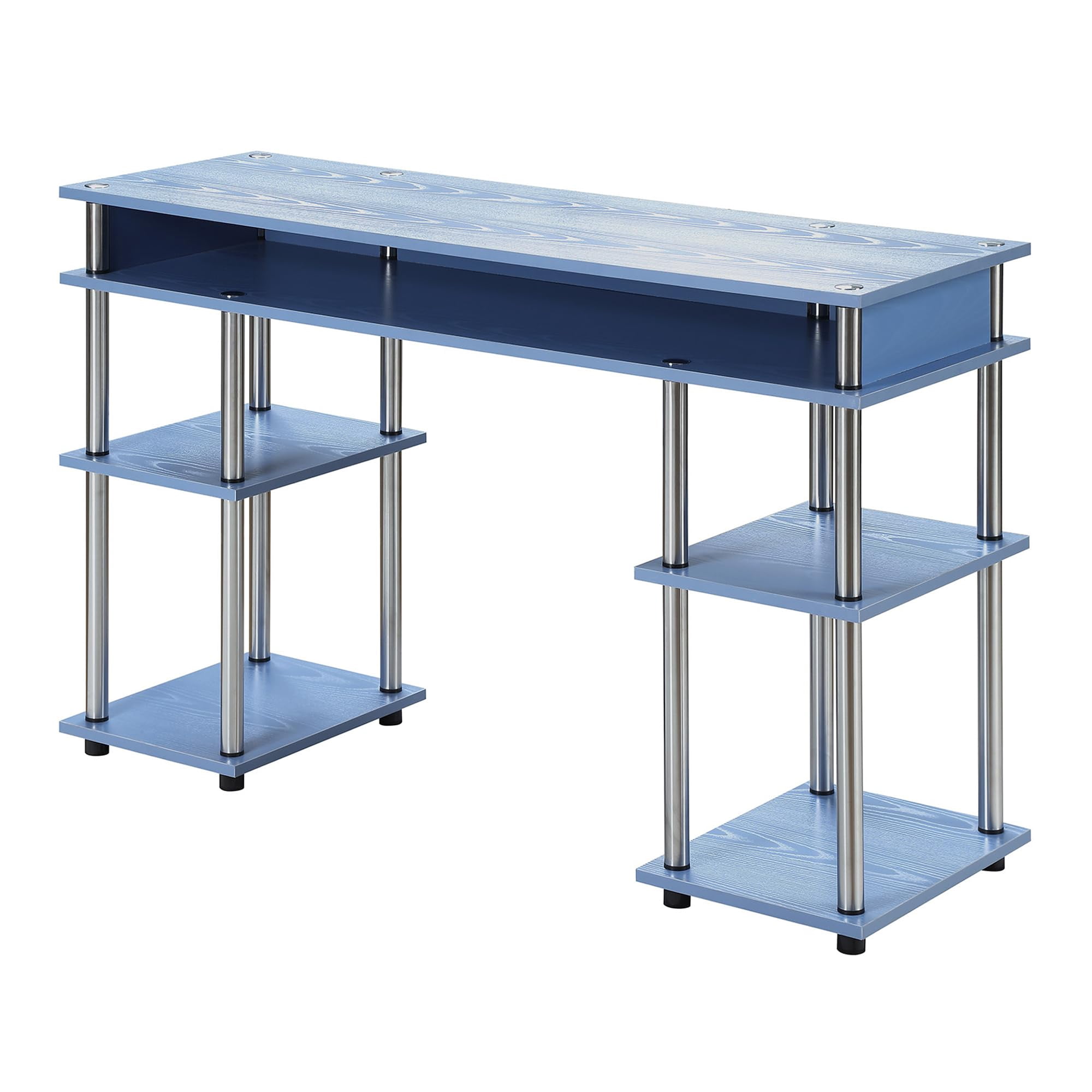 Convenience Concepts Designs2Go Bureau d'Étudiant Sans Outils, Fini Bois Bleu