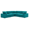thumbnail image 1 of Modway Commix Canapé Sectionnel 5 Pcs Surrembourré Rempli de Duvet, Turquoise, 1 of 5