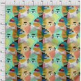 thumbnail image 4 of oneOone Rayon Aquamarine Green Fabric Abstracts Sewing Material Print Fabric By The Yard 56 Inch Wide, 4 of 5
