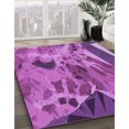 thumbnail image 3 of Ahgly Tapis Rectangulaire Lavable en Machine Intérieur Transitionnel Moyen Violet Rouge Rose, 3 Pieds x 5 Pieds, 3 of 7
