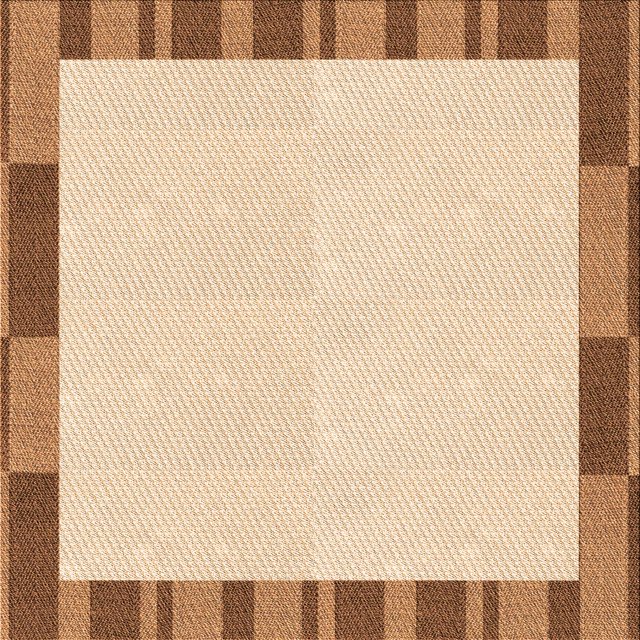 Ahgly Company Tapis d'Intérieur Lavable en Machine Carré Transitionnel Blond Doré Or, 4 Pieds Carré