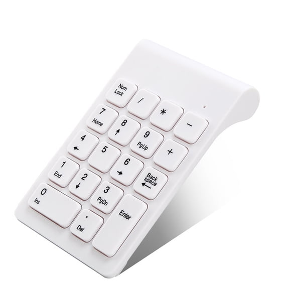 ZLight USB Wireless 18 Keys Keyboard Professional Number Keypad Numpad for Laptop Accounting Notebook Computer Desktop White 1Set