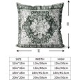 thumbnail image 3 of Dark Green Boho Throw Pillow Covers Set of 2 Monaco Rug Carpet Double Sided Pattern Cotton Soft Pillow Case Cushion Cover Pillowcase for Garden Couch Sofa Bed Decorative 16x16 inch, 3 of 5