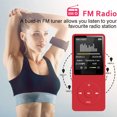 thumbnail image 4 of QualitChoice MP3 Player Rechargeable Record Display Screen Portable Media Lossless Sports Running Music Play with Micrphone Red, 4 of 6