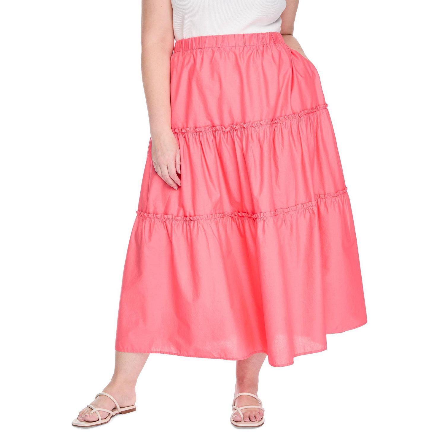 Lane Bryant Women's Plus Tiered Maxi Skirt