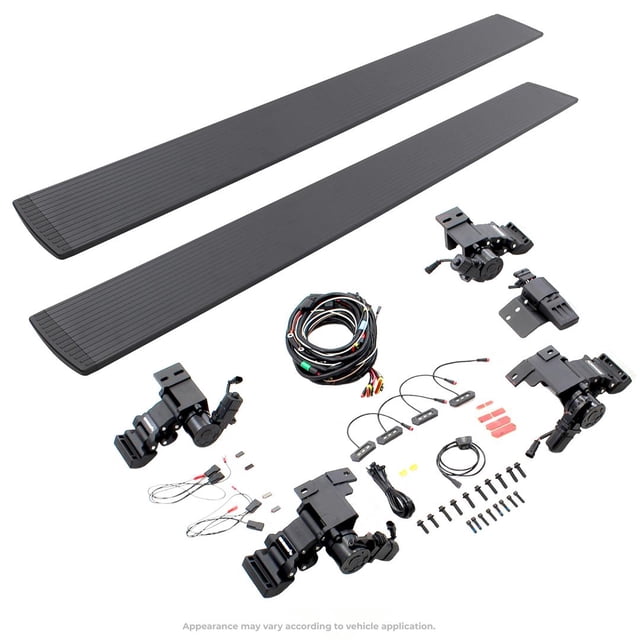Go Rhino 20420687PC Planche de Course E-Board E1 Texturée Noire; Aluminium; Éclairée; Support de Panneau à Bascule
