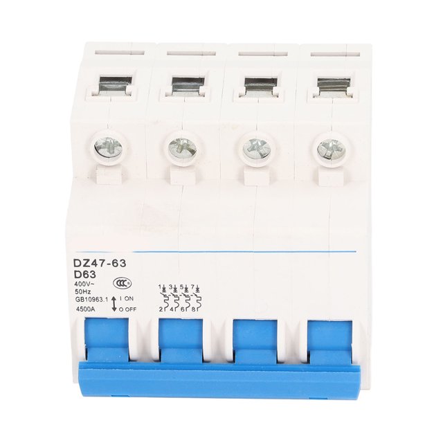 Disjoncteur Miniature 4P, Interrupteur de Protection contre les Surcharges Ignifuge pour Système d'Éclairage