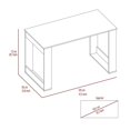 thumbnail image 3 of FM FURNITURE Aurora Writing Computer Desk Engineered Wood Oak, 3 of 8