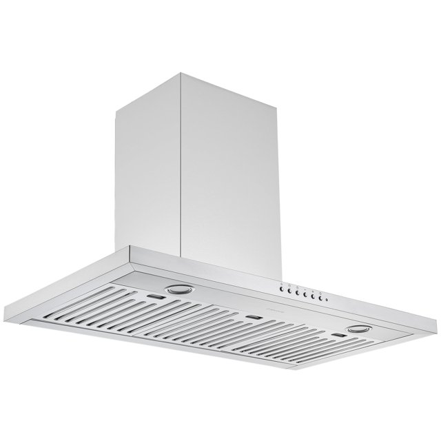 Ancona WPL636 Hotte Pyramidale Murale de 36 Pouces en Acier Inoxydable avec Veilleuse AutomatiqueTM et Éclairage DEL Pure LightsTM. Conçue pour la ventilation de Cuisine, Elle Comprend des Filtres à Chicanes de Style Commercial, un Moteur Puissant de 650 CFM, des Commandes Électroniques à 5 Vitesses et un Arrêt Automatique avec Temporisation pour une Élimination Efficace des Odeurs.