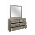 thumbnail image 4 of Topline Home Furnishings Weathered Grey Dresser with Mirror, 4 of 4