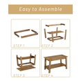 thumbnail image 3 of GloryStar Rectangular Coffee Table, Modern Farmhouse Style with 2-Tier Storage Shelf, Ideal Center Table for Living Room or Home Office, 3 of 8