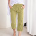 thumbnail image 2 of Women Comfortable High Waisted Wide Leg Pants Drawstring Elastic Trousers Comfy Straight Leg Long Pants With Pockets, 2 of 5