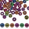 thumbnail image 1 of 100 Pcs Perles de Volleyball Rondes Perles Acryliques pour Décoration Jouets pour Enfants Projets d'Artisanat, 1 of 8
