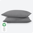 thumbnail image 3 of Bare Home Percale Weave Pillowcase Set - 300 Thread Count - 100% Organic Cotton - Standard, Gray, 3 of 4
