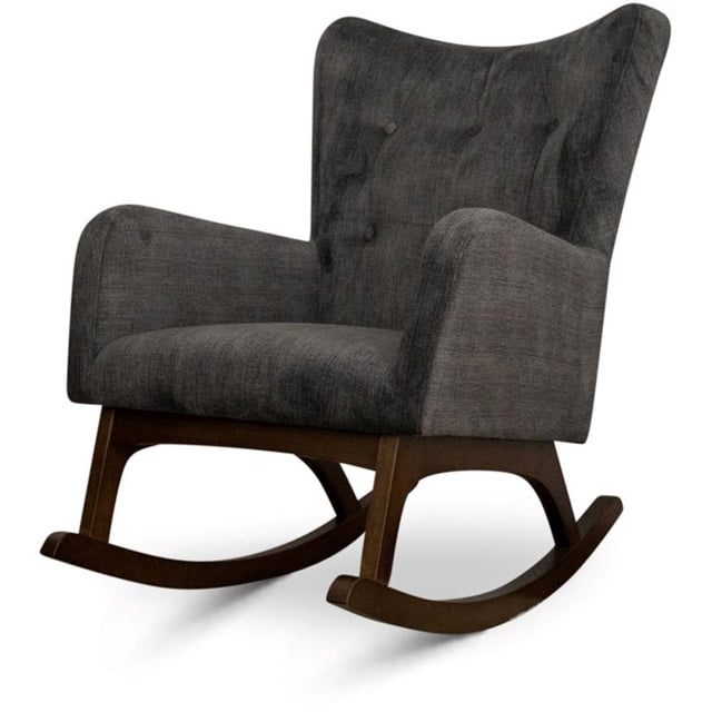 Logan Fauteuil d'Appoint Berçant Moderne en Tissu pour Salon Intérieur, Gris