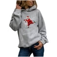thumbnail image 1 of Hauts de Noël pour Femmes Chandails à Capuchon Décontractés de Noël pour Femmes Chandails à Enfiler Hauts Chandail Imprimé pour Dames Blouse T-Shirt, 1 of 1