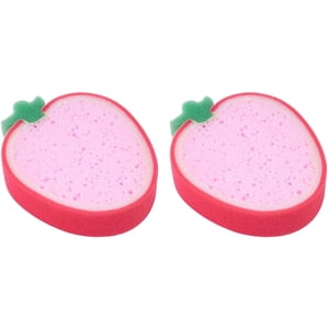 Scrubbing Éponge à la poudre - Éponges de nettoyage sans égratignure - Éponge double-câble pour plaques de nettoyage, vaisselle & Enlever les étamines dans la cuisine