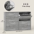thumbnail image 3 of HOMCOM Armoire Mince de Rangement pour Chaussures avec 4 Tiroirs Basculants pour 12 Paires de Chaussures, 3 of 10