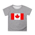 thumbnail image 1 of T-shirt à Manches Courtes pour Filles de la Fête du Canada, Col Rond d'Été, Coupe Décontractée, Chandails de Base, 1 of 4