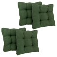 thumbnail image 1 of 19-inch Squared Microsuede Tufted Dining Chair Cushion (Set of Four), 1 of 2