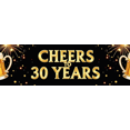 thumbnail image 4 of 30th Birthday Celebration Banner Backdrop Party Decorations for Cheers to 30 Years Milestone Event Decor Photography Background Supplies Festive Props, 4 of 4