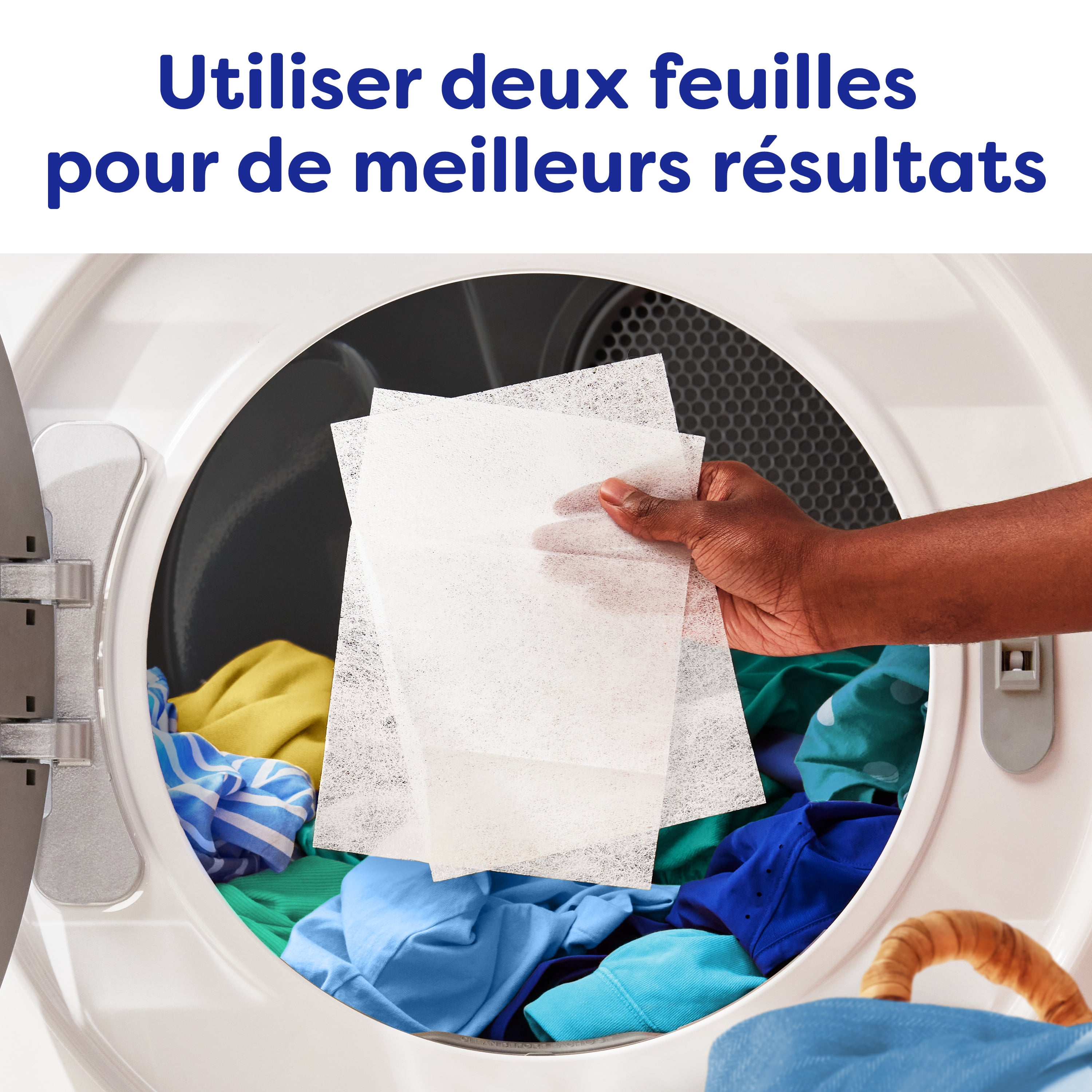 Feuilles assouplissantes Bounce, Pur et doux, non parfumées, feuilles assouplissantes hypoallergéniques pour la peau sensible et sans colorants ni parfums, 250 unités