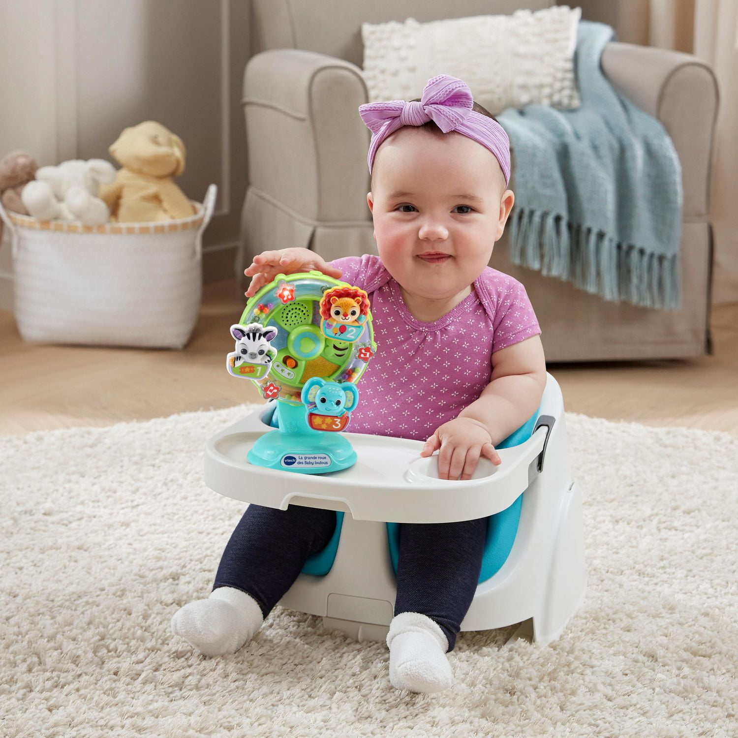 VTech La grande roue des Baby loulous - Jouet interactif pour bébé avec ventouse - Version française