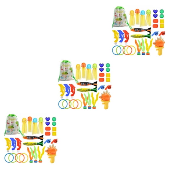 maskred Ensemble de Jouets de Plongée Jeux Familiaux - Taille pour une Prise et un Lancer Faciles Coordination Oeil-Main Coloré Natation sous-Marine 85 85 3Ensemble